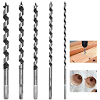 QLOUNI 5pcs Broca Hexagonal - Broca de Madera de 230 mm Conjunto de Brocas de Madera Espiral de Acero al Carbono con…